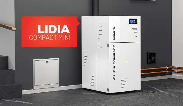 Nowoczesny kocioł na pellet w czystej kotłowni